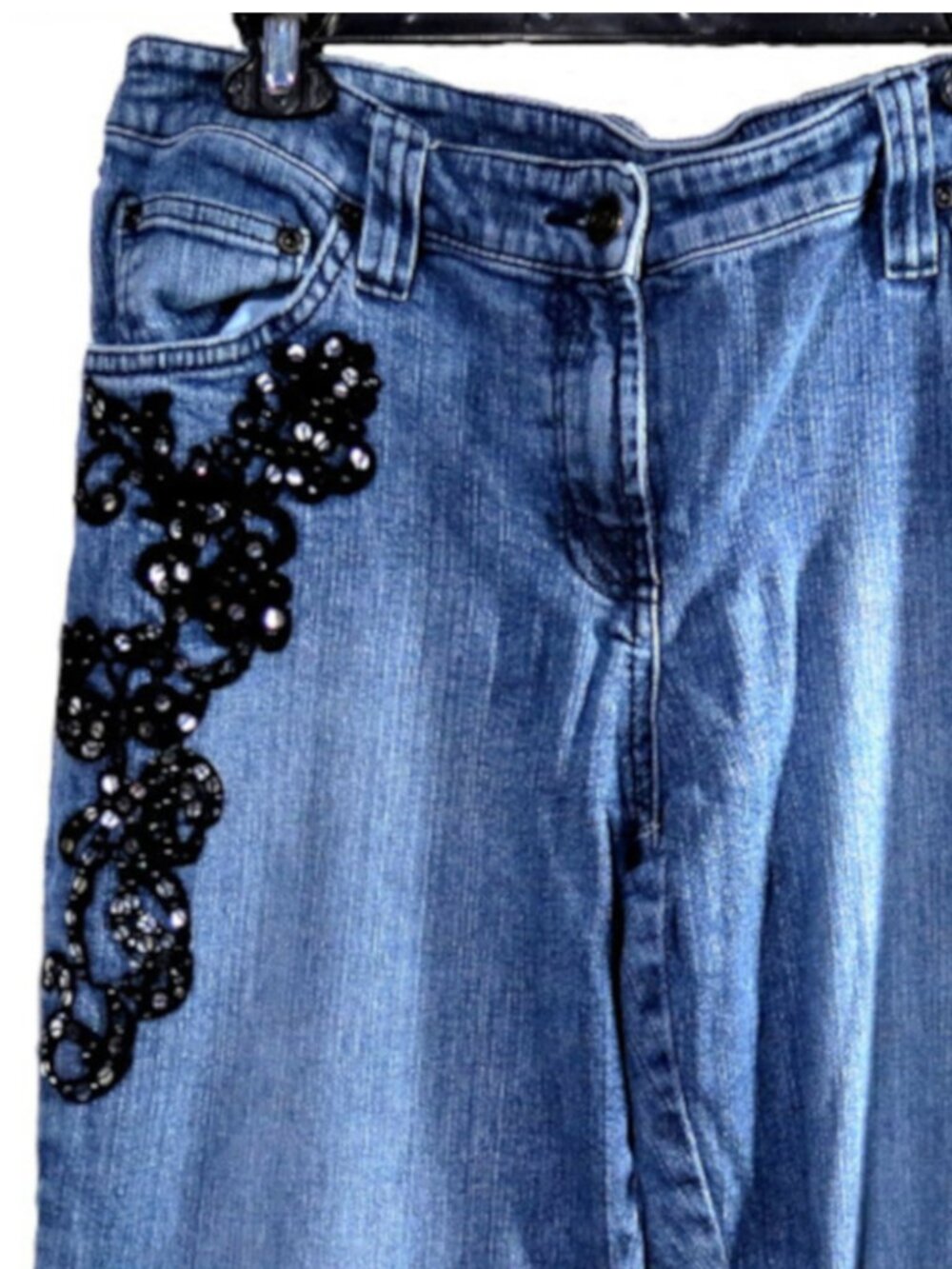 Sequined Embellished Jeans by INC
